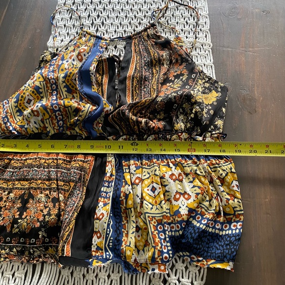 Free People Bellini patchwork slit front sleeveless blouse - Picture 9 of 9